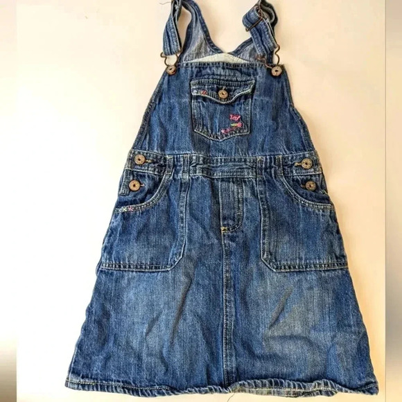 Osh Kosh Jean Overall Dress / 6X - Picture 1 of 5